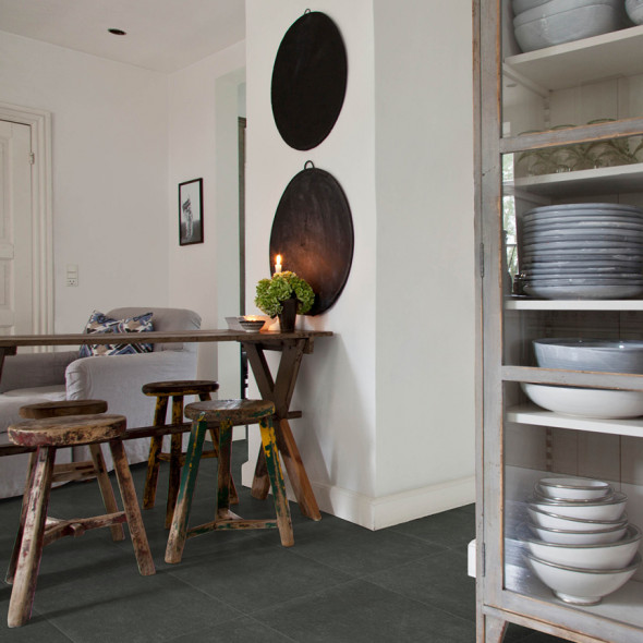 carrelages imitation pierre bleue, carrelage sol, look de la pierre bleue, antracite, gris foncé, Impermo, rural & paysan